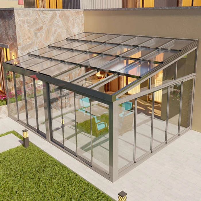 Glass enclosed patio
